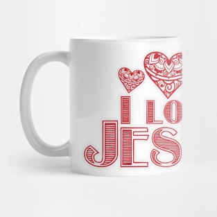 I love Jesus Easter - I Heart Jesus Christian Mug